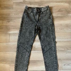 Grey/Black Acid Wash Jeans